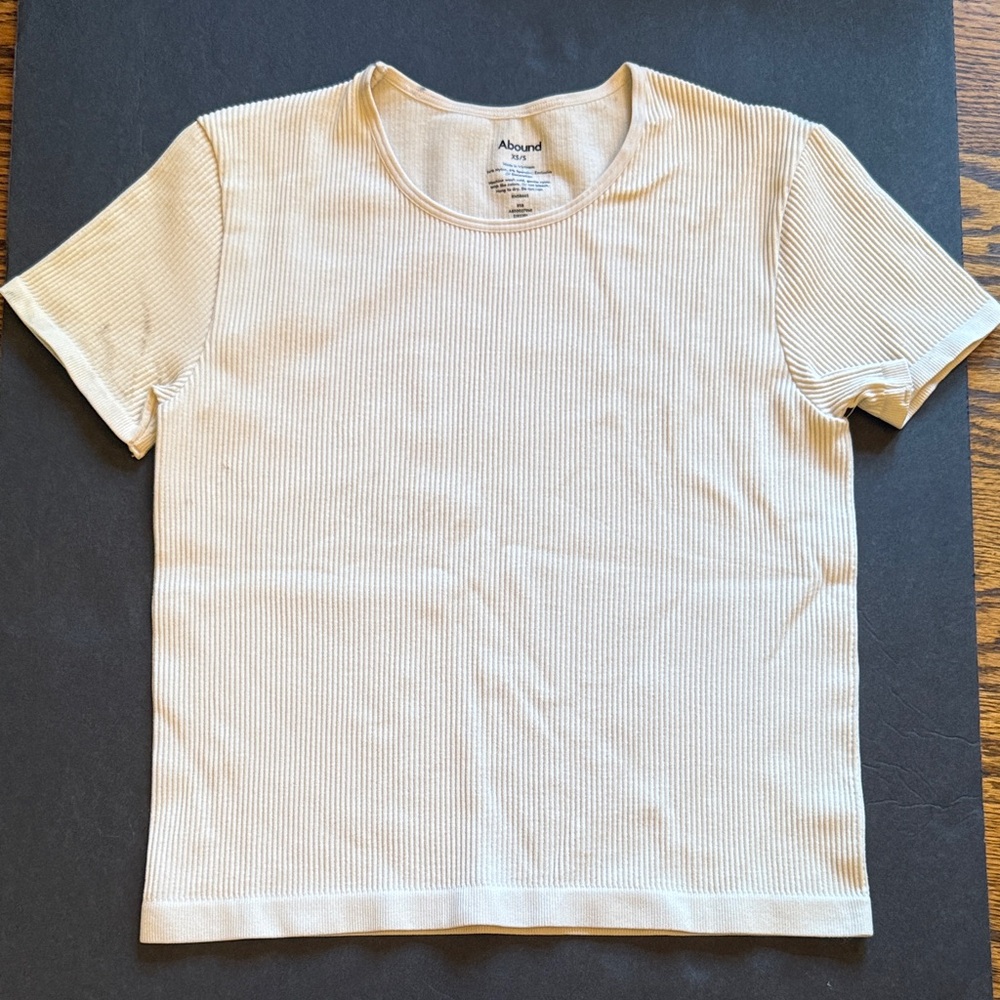 Abound Off-White Ribbed Tee